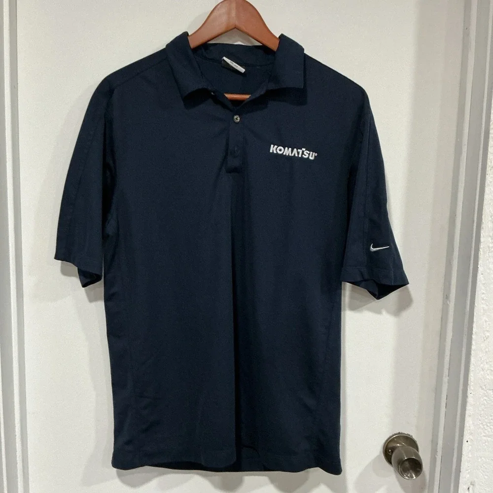 Nike Dri-fit Golf Polo Shift, Navy, Medium, Quick Dry, Breathable, Komatsu